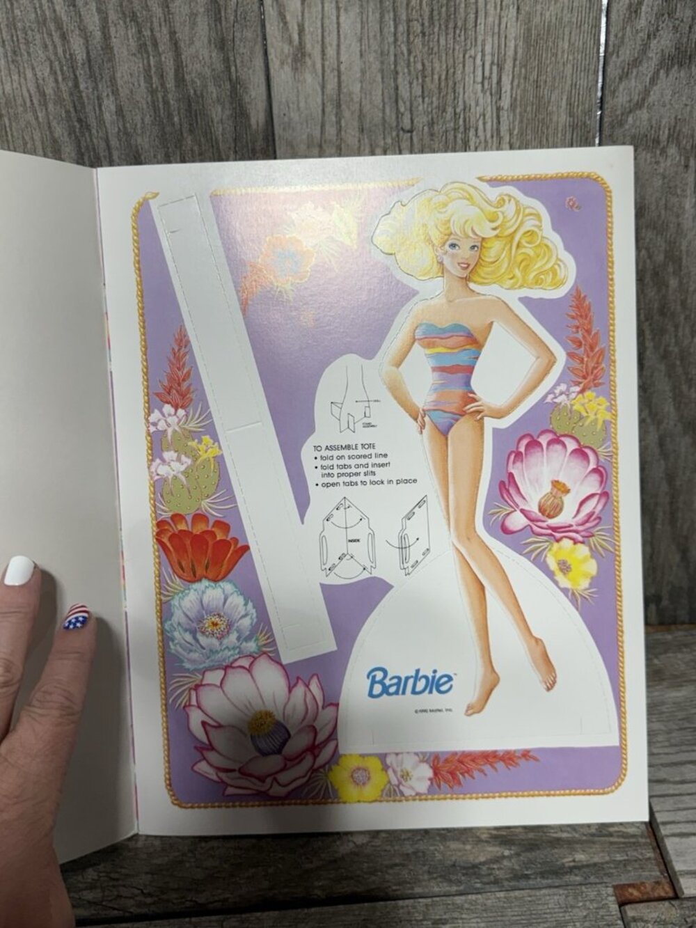 Vintage Barbie Deluxe PAPER DOLL BOOK, 1991 Golden # 1502 Mattel Uncut 90s NEW - Picture 7 of 10